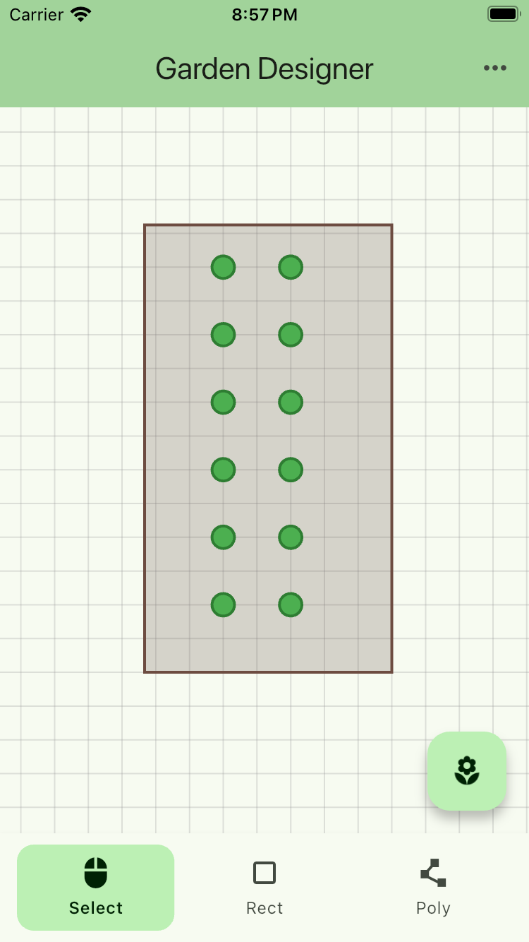 GardenDraft for iOS – mobile UI